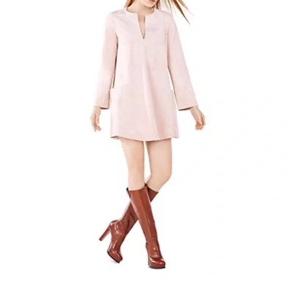 bcbg pink suede dress Bcbgmaxazria Dresses | Bcbgmaxazria Beritt Dress | Color: Cream | Size: Xs
